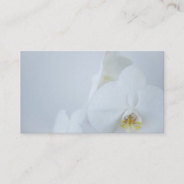 Business Card White Orchids Visitenkarte (Vorderseite)