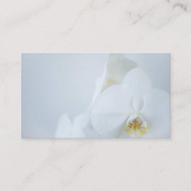 Business Card White Orchids Visitenkarte (Vorderseite)