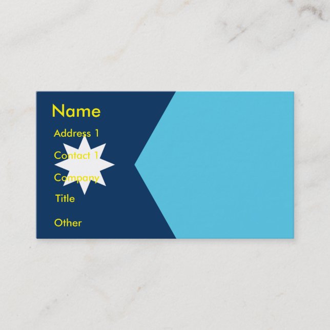 Business Card with Flag of Minnesota Visitenkarte (Vorderseite)