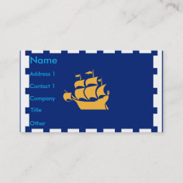 Business Card with Flag of Quebec City, Canada Visitenkarte