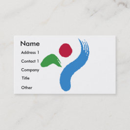 Business Card with Flag of Seoul, South Korea Visitenkarte