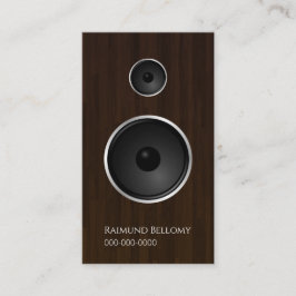 Business Card Wood Music Lautsprecher Visitenkarte