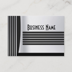 Business Card Zizzago Schwarzes Silber Visitenkarte