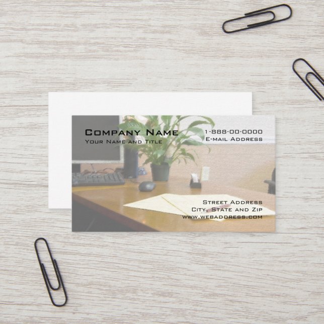 Business Card zur Kontoverwaltung Visitenkarte (Vorderseite/Rückseite Beispiel)