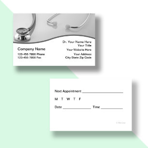 Business Cards für Ärzte Terminkarte