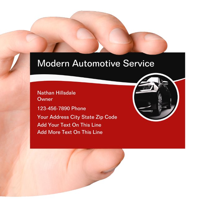 Business Cards für Automotive Theme Modern Visitenkarte (Von Creator hochgeladen)