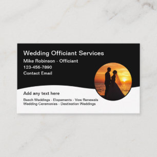 Business Cards für Beach Wedding Services Visitenkarte
