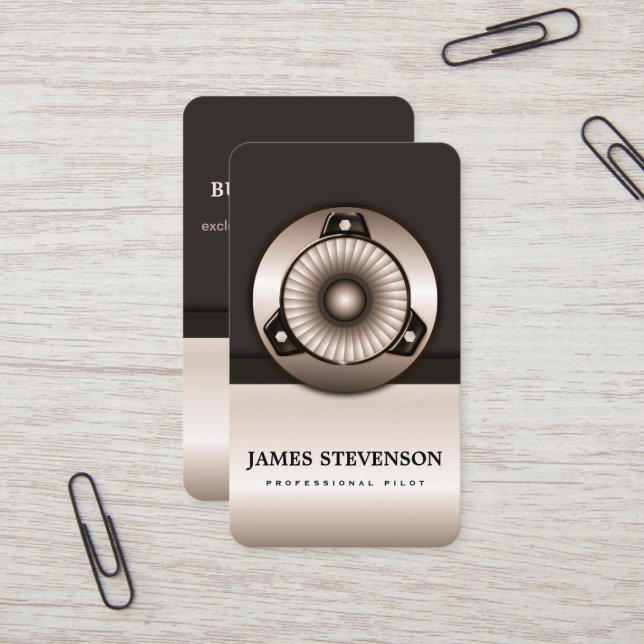 Business Cards für berufliche Piloten Visitenkarte (Vorderseite/Rückseite Beispiel)