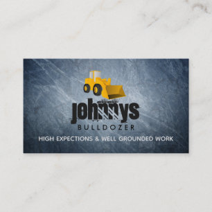 Business Cards für Bulldozer-Logos Visitenkarte