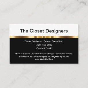 Business Cards für Classy Closet Designer Visitenkarte