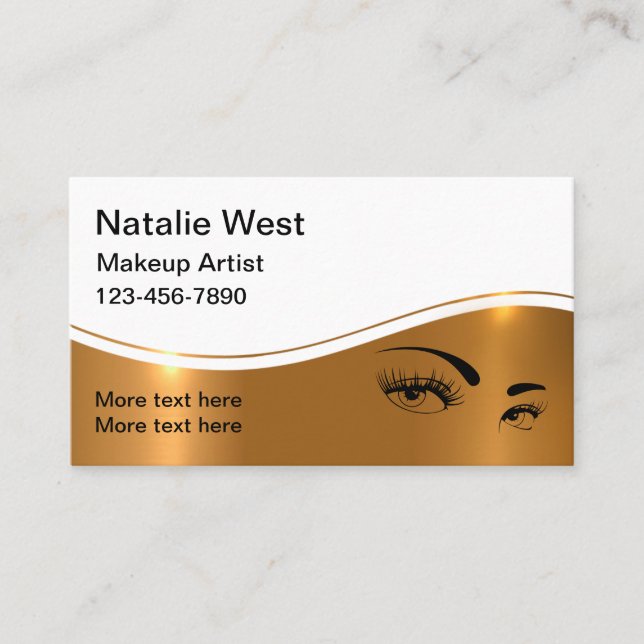 Business Cards für Classy Makeup Artist Visitenkarte (Vorderseite)