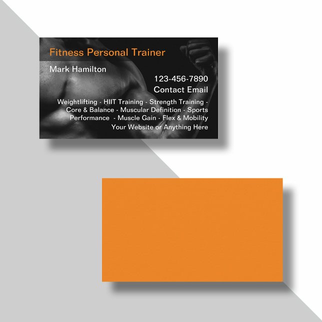 Business Cards für coole Fitness Visitenkarte (Von Creator hochgeladen)