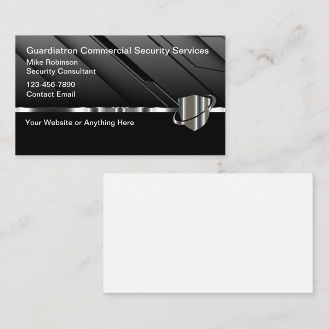 Business Cards für coole Kommerzielle Sicherheitsd Visitenkarte (Vorne/Hinten)