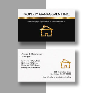 Business Cards für das klassische Immobilienmanage Visitenkarte