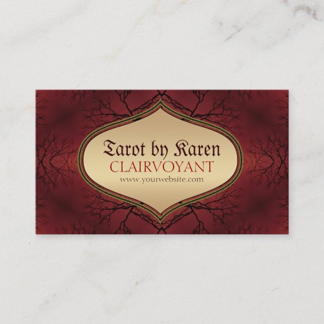 Business Cards für das Tarot Earth Tree Visitenkarte (Vorderseite)