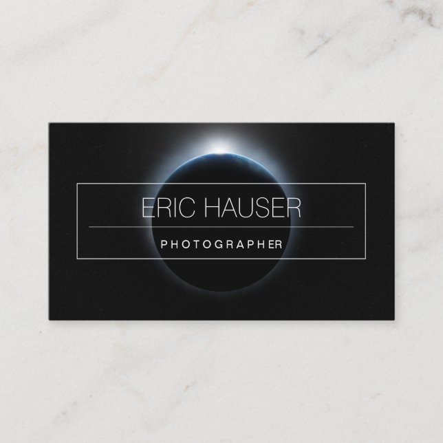 Business Cards für Earth Eclipse Fotografen Visitenkarte (Vorderseite)