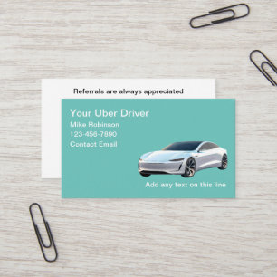 Business Cards für Elektrofahrzeuge des Uber-Treib Visitenkarte