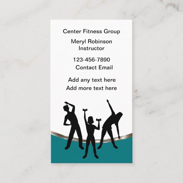 Business Cards für Fitness der Klasse Visitenkarte (Vorderseite)