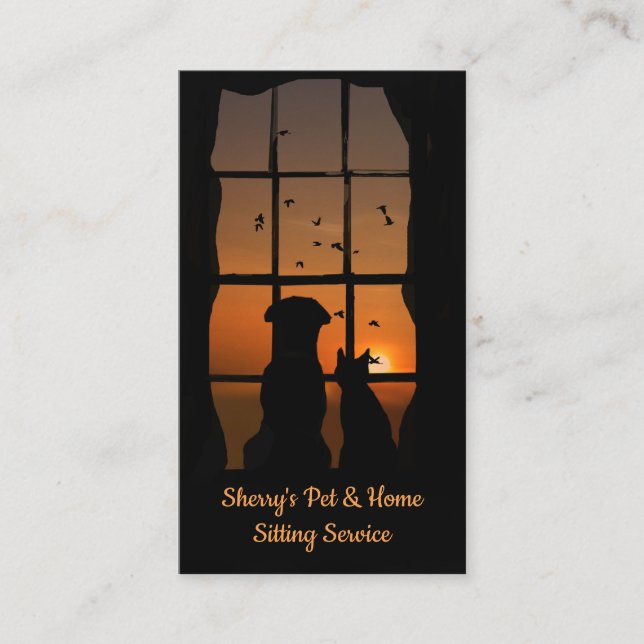 Business Cards für Haustiere und Zuhause-Sitting Visitenkarte (Vorderseite)
