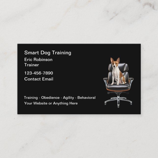 Business Cards für intelligente Dog-Schulung Visitenkarte (Vorderseite)