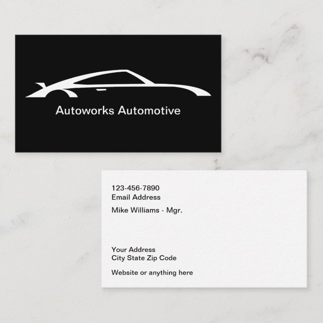 Business Cards für klassische Automotive Paint Bod Visitenkarte (Vorne/Hinten)
