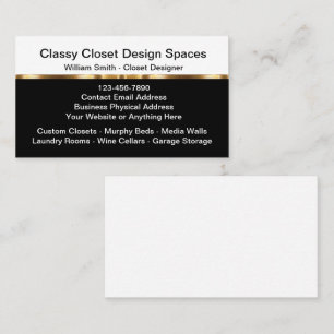 Business Cards für klassische Closet-Design Visitenkarte
