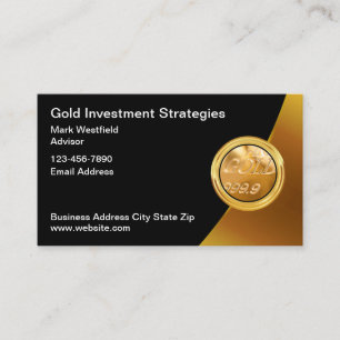 Business Cards für klassische Gold-Investment-Them Visitenkarte