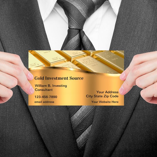 Business Cards für klassische Gold-Investment-Them Visitenkarte (Von Creator hochgeladen)