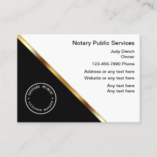 Business Cards für klassische Notare Visitenkarte