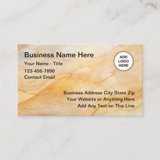 Business Cards für klassische Stone Look Logos Visitenkarte (Vorderseite)