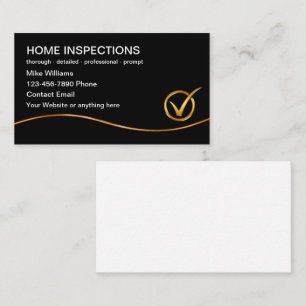 Business Cards für klassische Zuhause Inspection Visitenkarte