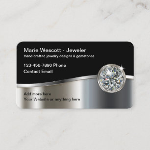 Business Cards für klassischen Schmuck Designer Visitenkarte