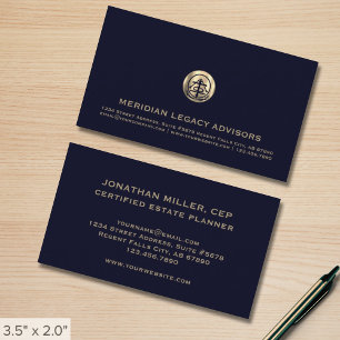Business Cards für Navy und Gold, die für den Hand Visitenkarte