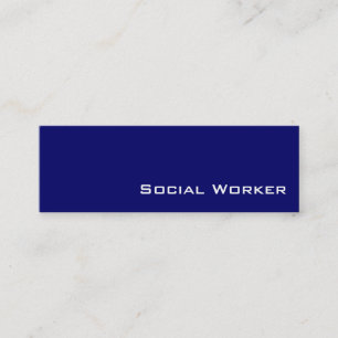 Business Cards für Navy und White Social Worker Mini Visitenkarte