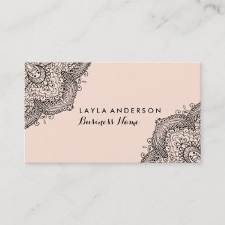 Business Cards für Pink und Black Henna Visitenkarte