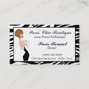 Business Cards für schicke Boutiquen Visitenkarte