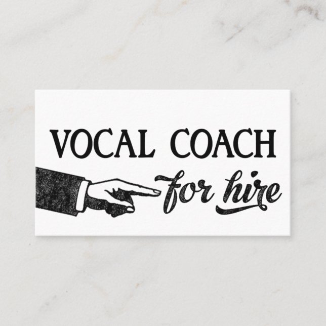 Business Cards für Vocal Coach - Cool Vintag Visitenkarte (Vorderseite)