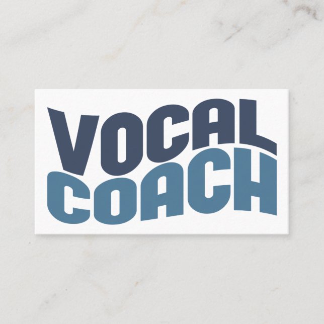 Business Cards für Vocal Coach Visitenkarte (Vorderseite)