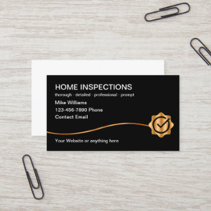 Business Cards für Zuhause Inspection Services Visitenkarte