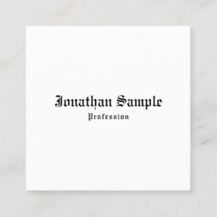 Business Cards Nostalgischer Klassiker Alter Engli Quadratische Visitenkarte