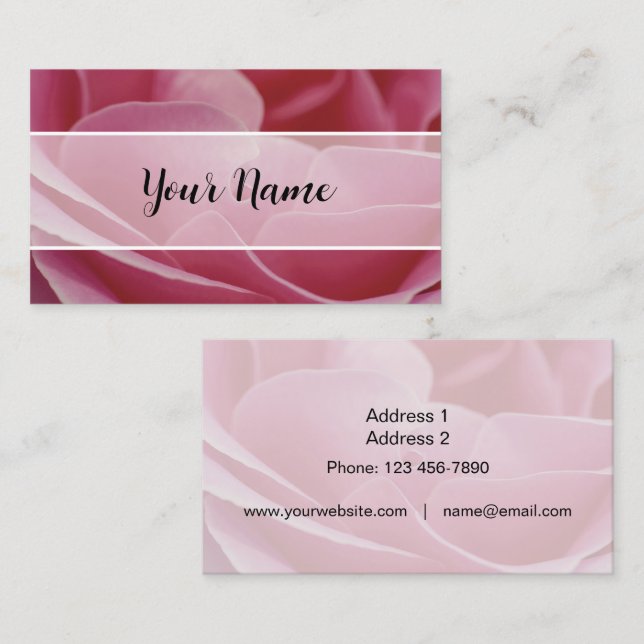 Business Cards - Rose-01 Visitenkarte (Vorne/Hinten)