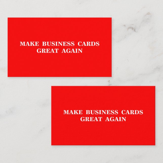 Business Cards wieder großartig machen Visitenkarte (Vorne/Hinten)
