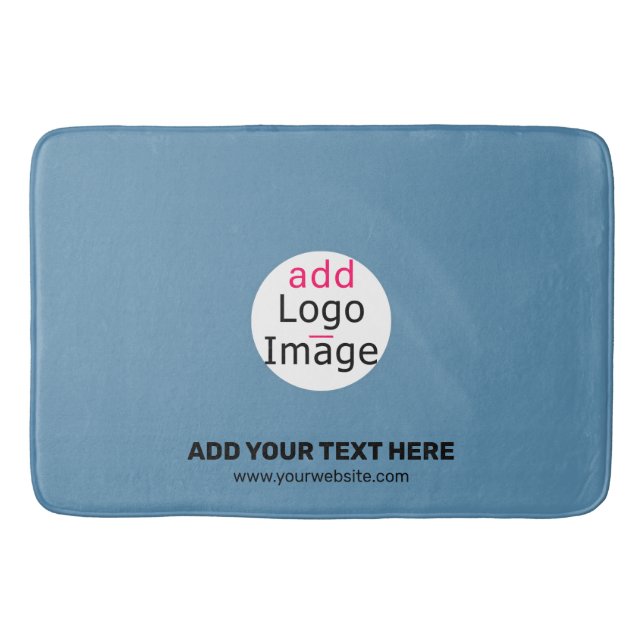 Business Chic Promo Anpassbare Dusty Blue Badematte (Vorderseite)