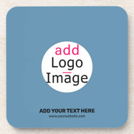 Business Chic Promo Anpassbare Dusty Blue Getränkeuntersetzer