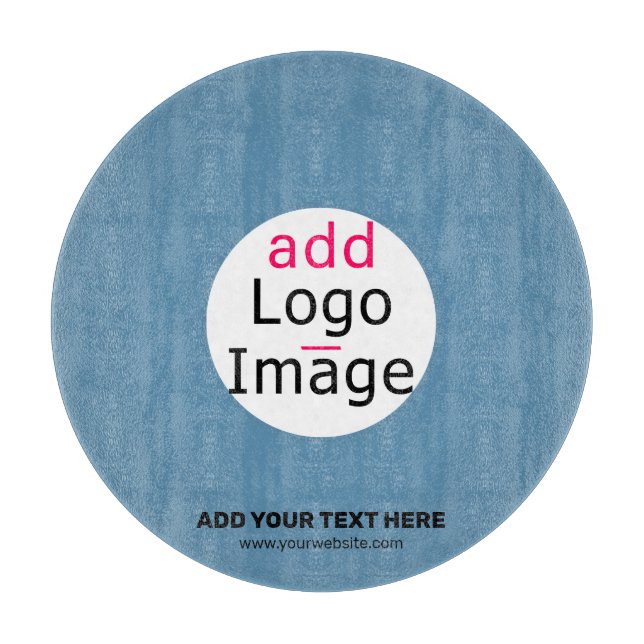 Business Chic Promo Anpassbare Dusty Blue Schneidebrett (Vorderseite)