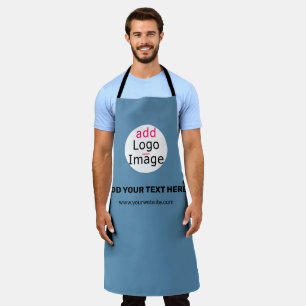 Business Chic Promo Anpassbare Dusty Blue Schürze