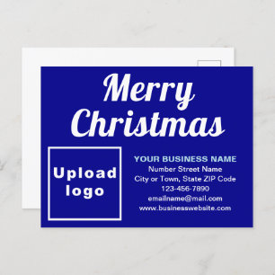 Business Christmas Blue Holiday Postkarte