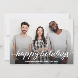 Business Christmas Team Foto Happy Holidays Feiertagskarte