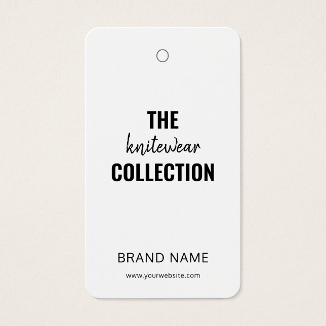 Business Clothing Moderne Hang Tag (Vorderseite)