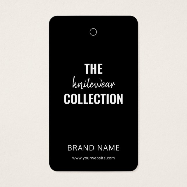 Business Clothing Moderne Hang Tag (Vorderseite)